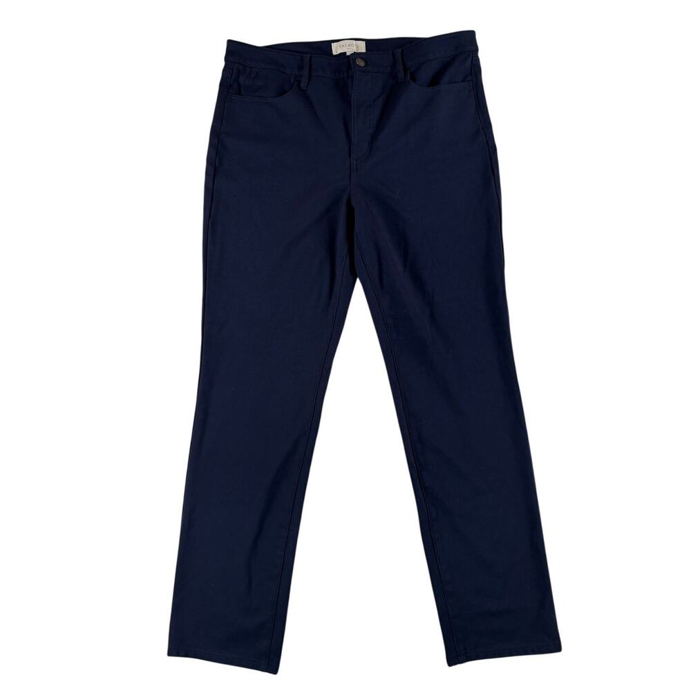 Talbots Womens Stretch Straight Leg Chino Pants - Navy Blue - Size 12